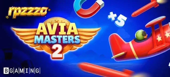 Tampilan visual game slot Aviamasters 2 dengan tema petualangan penerbangan